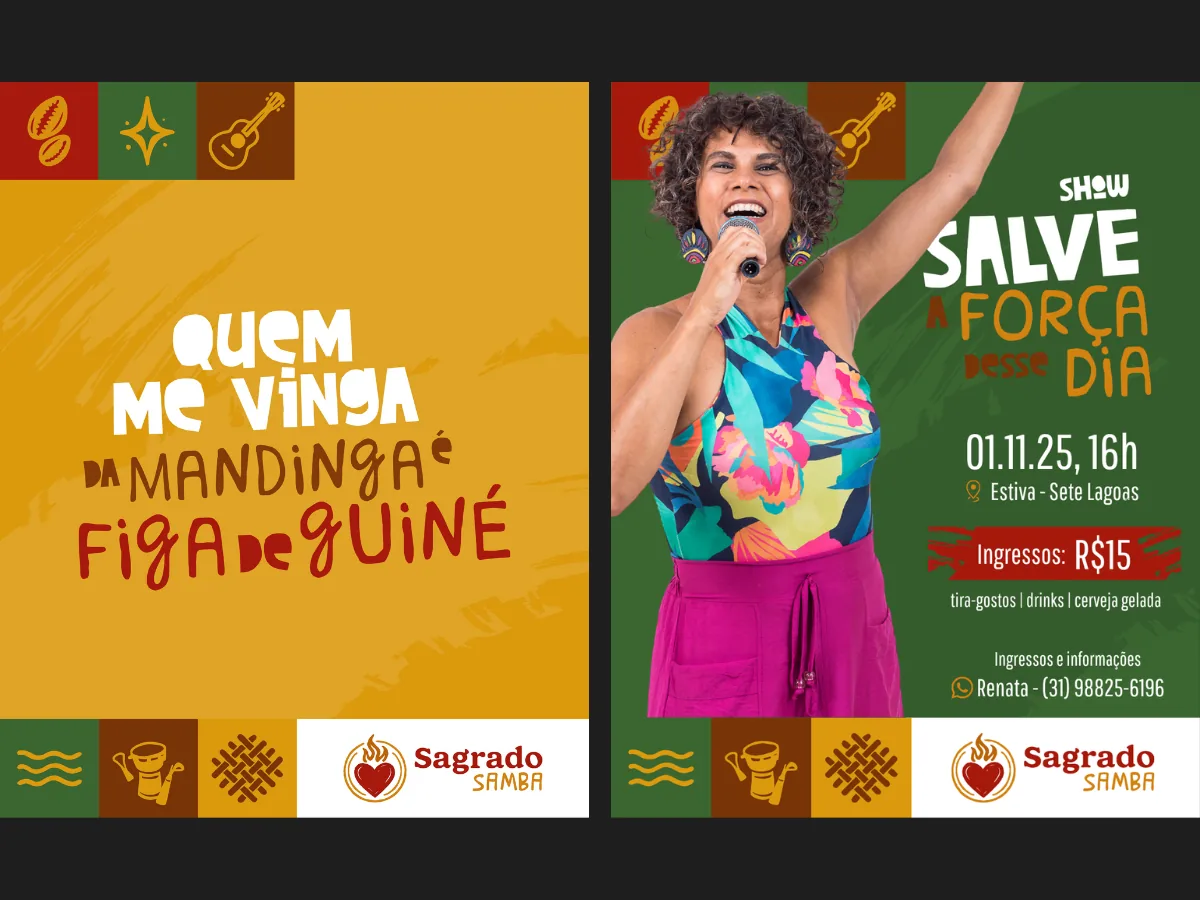 Peças da identidade do Sagrado Samba